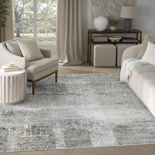 Nourison Home Concerto Dark Grey 7'10" x 9'10" Area Rug - Easy Clean, Non Shedding, Bed Room, Living Room, Dining Room, Kitchen (8' x 10')