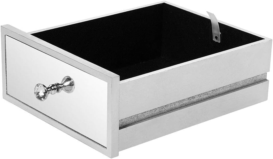 Bonnlo Mirrored Nightstand Set of 2, End Table, Small Modern Bedside Table/Ni...