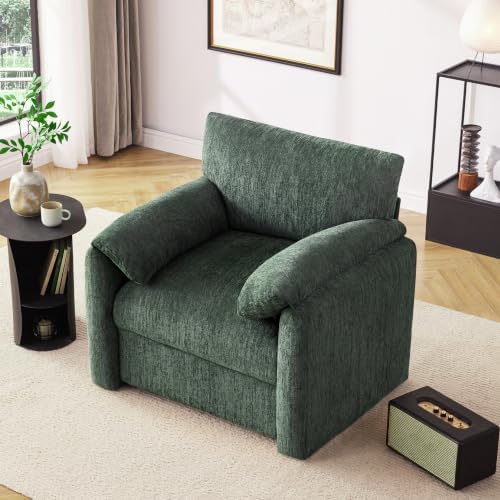 Howjoe Accent Chair for Living Room, Oversized Reading Armchair, Green