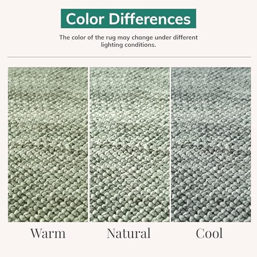 LUXE WEAVERS Machine-Woven Stain-Resistant Area Rug Green 8x10