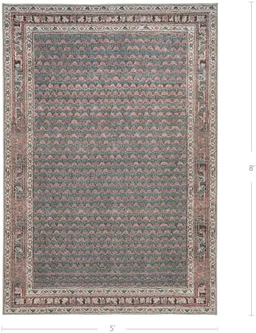 Knot Again 5' x 8' Blue Area Rug - Persian-Inspired Design