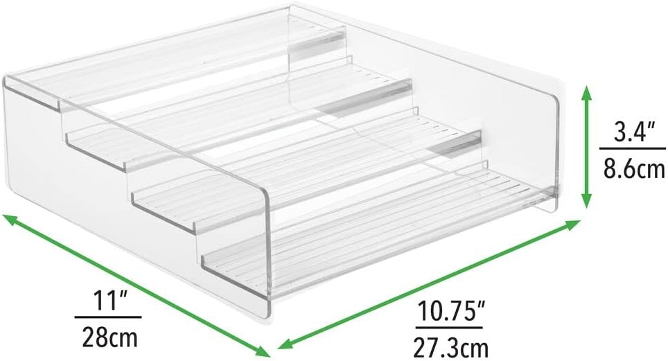 mDesign Plastic Bathroom Storage Organizer Shelf for Cabinet, Vanity, Counter...