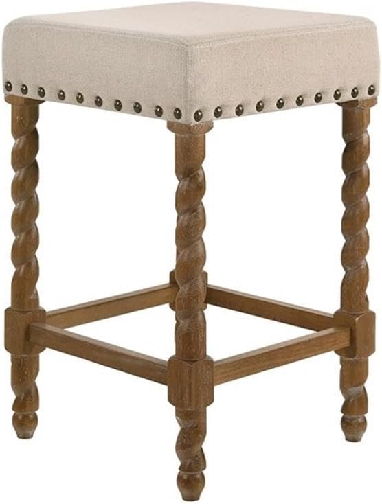 Carolina Chair & Table Remick 24" Counter Stool with Linen Upholster...