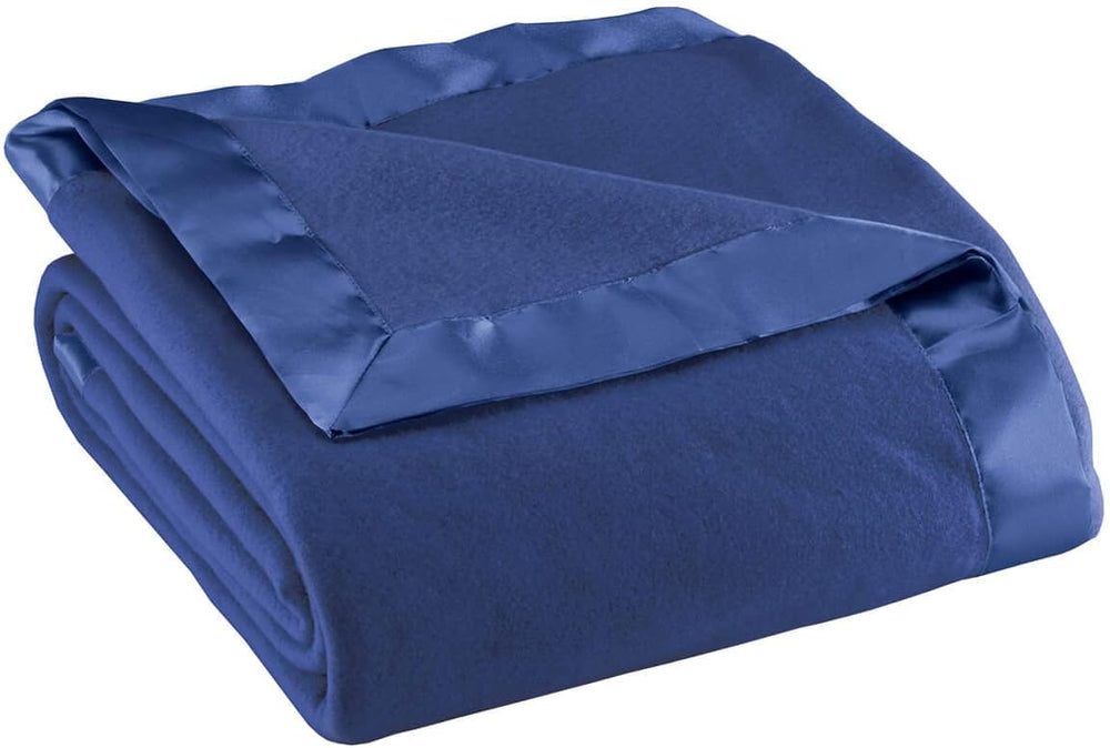 OakRidge Fleece Blanket with Luxurious Satin Binding Edges, Lightweight