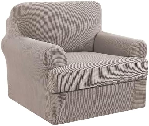 H.VERSAILTEX Stretch Large Armchair Cover 2 Piece Arm Chair Covers for Living...