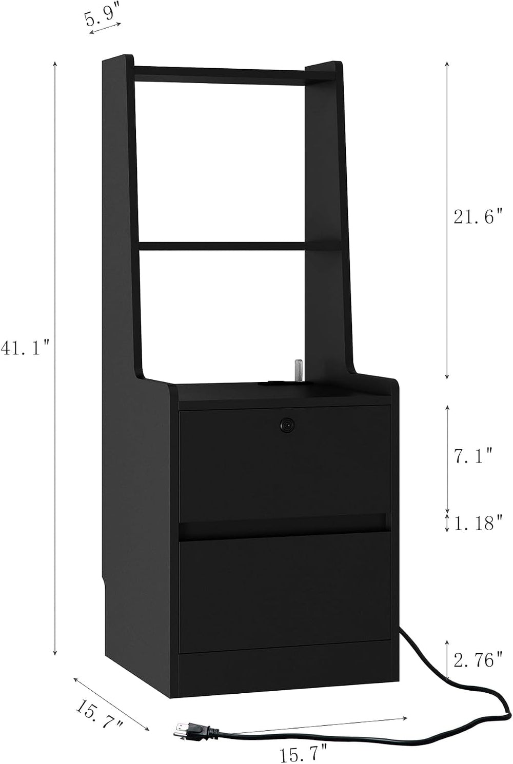 TERRUPEXSmart Nightstand with Wireless Charger & Voice Control Night Ligh...