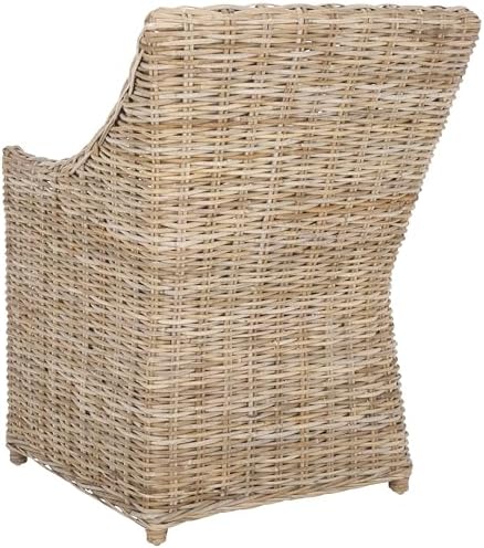 Safavieh Home Collection Ventura Brown and White Washed Arm Chair