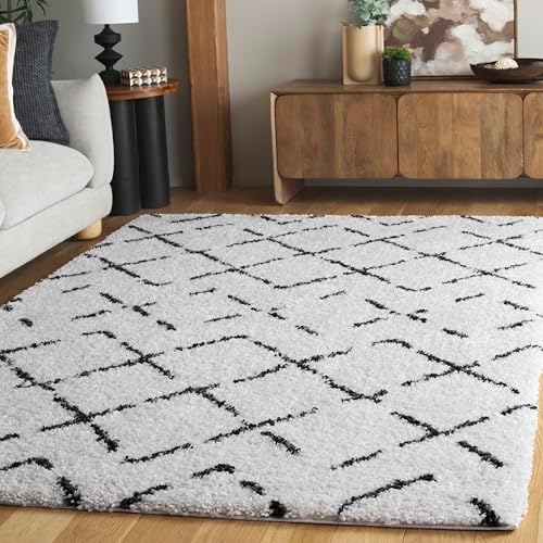 SAFAVIEH Arizona Shag Collection Area Rug - 5'1" x 7'6", Iv...