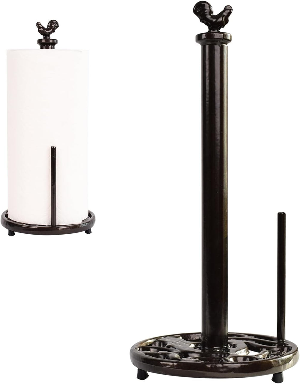 Cast Iron Rooster Paper Towel Holder
