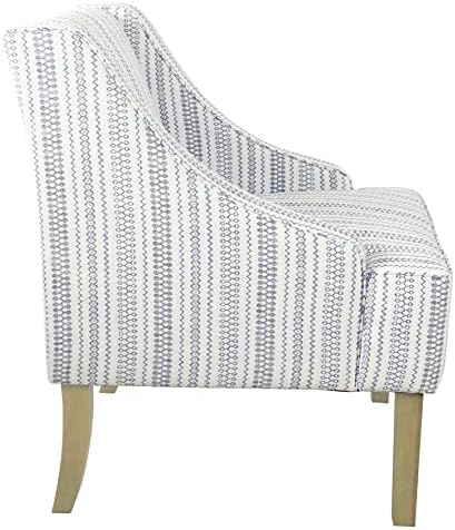 HomePop Swoop Arm Accent Chair - Ivory Stripe