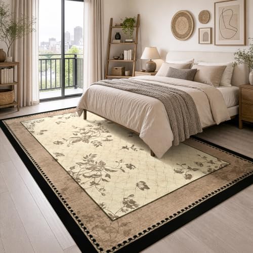 DweIke Easy Jute Outdoor Patio Rug, 4x6 Washable Rugs for Entryway Indoor Liv...