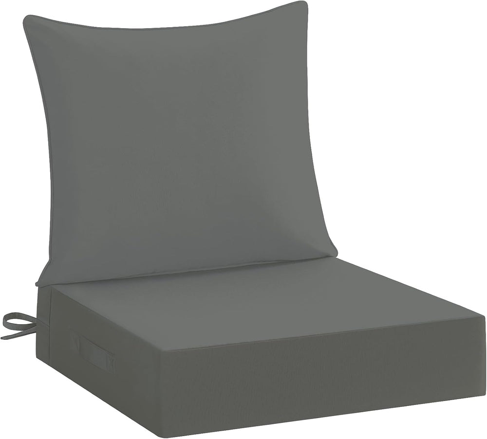 downluxe 24x24 Outdoor Chair Cushions, Waterproof Fade Resistant Patio Furnit...