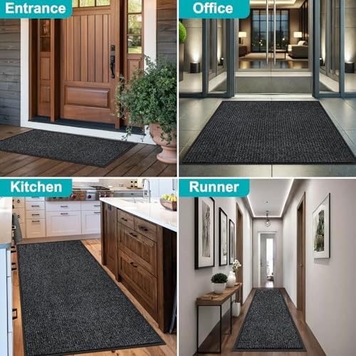 Azadx 3'x4' Front Door Mat Heavy Duty Indoor Outdoor Door Mat Non-Slip