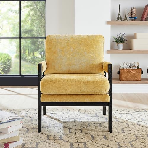 Roundhill Furniture Kelly Mid-Century Modern Chenille Upholstered Accent Armc...