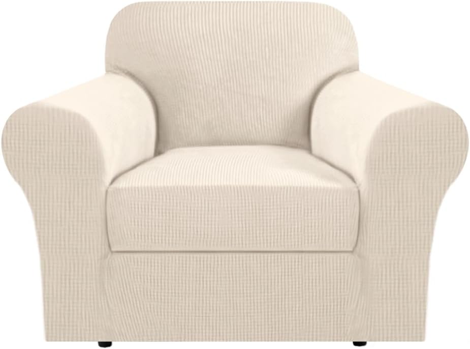 H.VERSAILTEX Stretch 2 Piece Armchair Cover Chair Covers for Living Room Furn...
