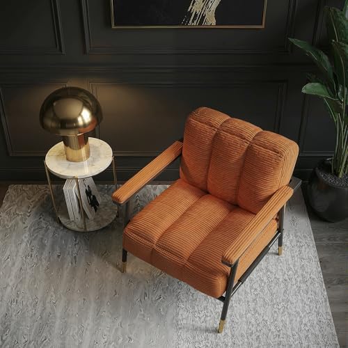 Homkdom Corduroy Accent Chair,Set of 2 Reading Chair for Living Room