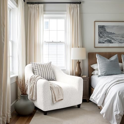 PAULATO BY GA.I.CO. Stretch Barrel Armchair Slipcover 1-Piece – Bi-Elastic Cl...