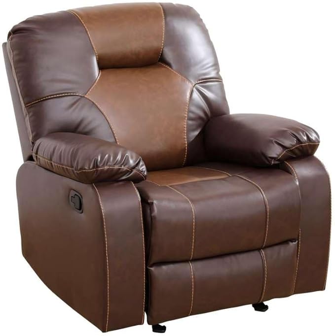 Manual Breathing Leather Reclining Sofa, Leather Recliner Couch, Comfortable ...