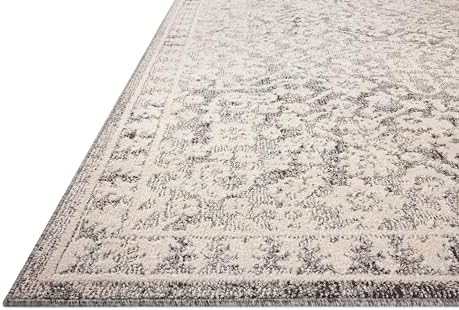 Loloi Magnolia Home Gigi Grey/Ivory 5'-3" x 7'-6" Area Rug
