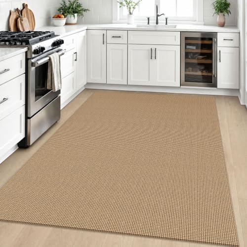 EARTHALL Woven Area Rugs 5x7 Ft Washable Living Room Rugs Non Slip Rubber Bac...