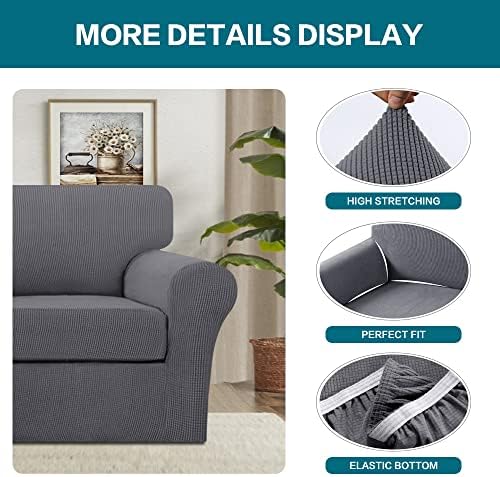 Turquoize 2 Piece Chair Covers Chair Slipcovers for Living Room Armchair Couc...