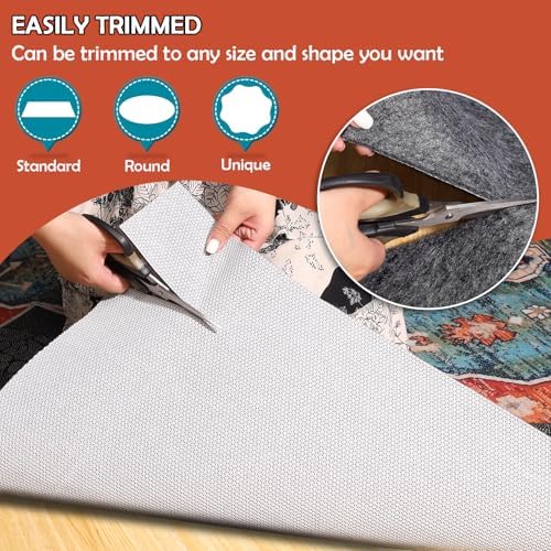 Waterproof Rug Pad, 6x9 Ft Under Area Rug Carpet Pad, Non Slip Rug Pads for A...