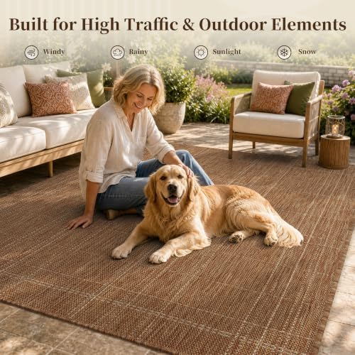PADOOR-Outdoor Rug-Patio Rug 4x6 ft Polypropylene Indoor Outdoor Rugs Outdoor...