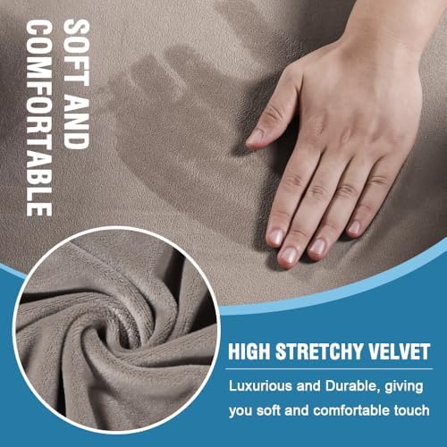 H.VERSAILTEX Sofa Cover 2 Piece Armchair Slipcovers Thick Velvet Couch Cover ...