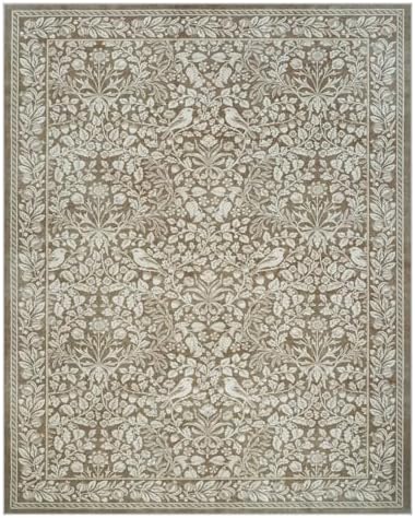 LIVEBOX 8x10 Neutral Area Rugs for Living Room, Vintage Floral Non-Slip Washa...