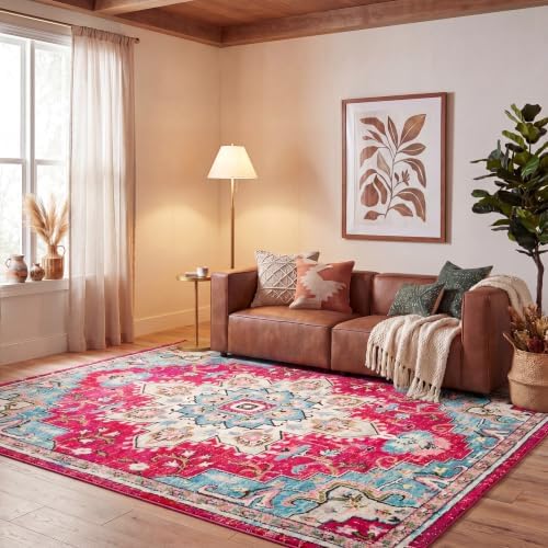 SAFAVIEH Madison Area Rug 8'x10', Traditional Fuchsia & Blue MAD473A