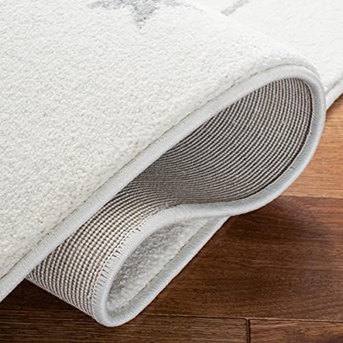 SAFAVIEH Carousel Kids Collection Area Rug - 5'3" Square, Ivory &...