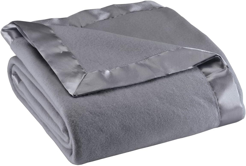 OakRidge Fleece Blanket with Luxurious Satin Binding Edges, Lightweight