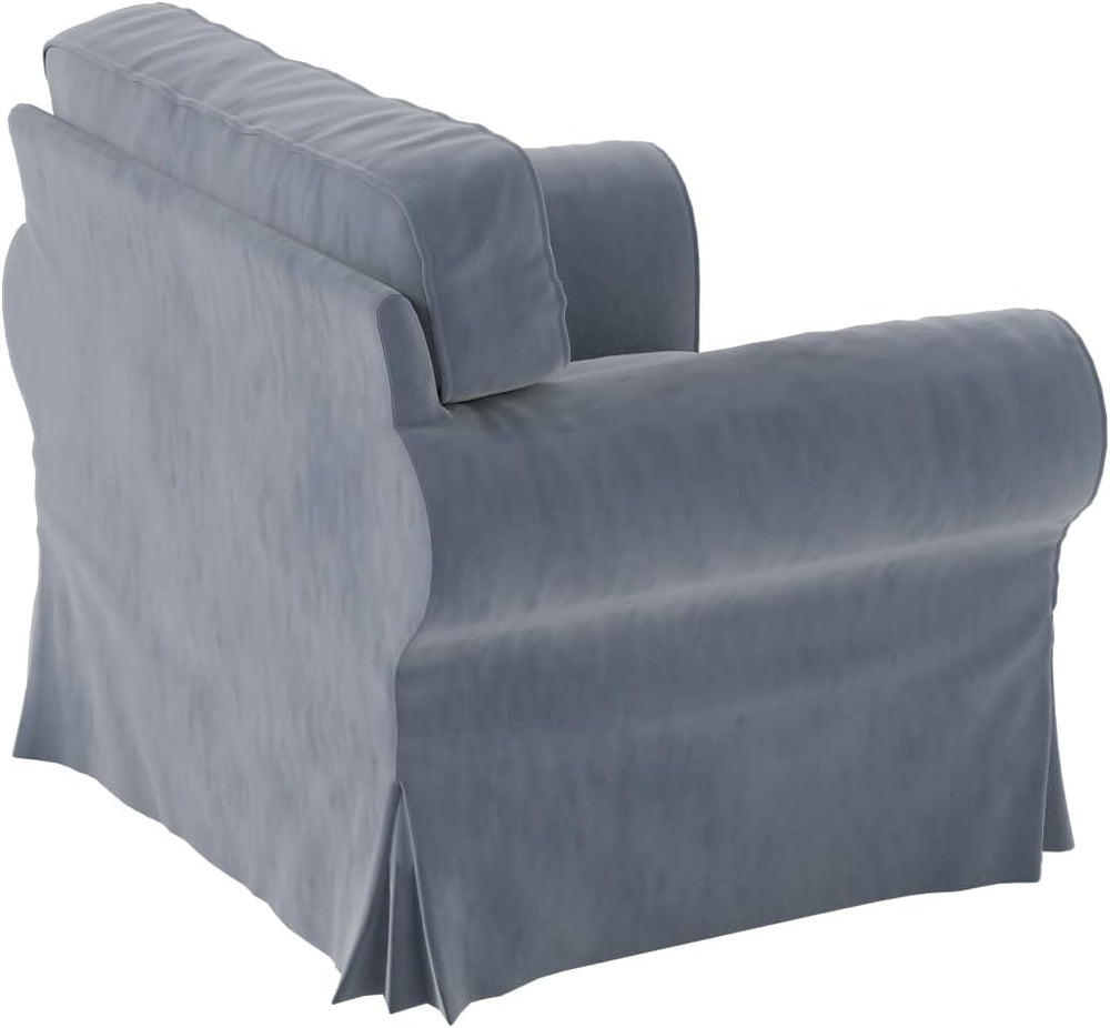Velvet Pet Friendly Ektorp Chair Cover Compatible with IKEA Sofa Slipcover