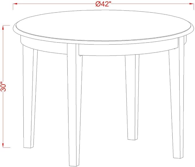 East West Furniture BOAD3-LWH-LC 3 Piece Dining Table Set for Small Spaces Co...