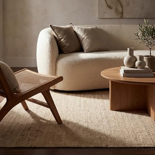 nuLOOM Elfriede Natural Solid Flatweave Area Rug, 5' x 8'