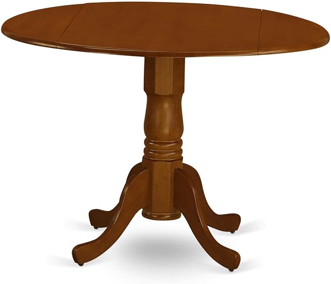 East West Furniture DLNI5-BCH-W 5 Piece Modern Dining Table Set Includes a Ro...
