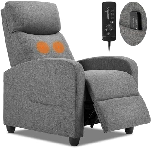 Sweetcrispy Massage Recliner Chair for Adults, Adjustable Home Theater Seatin...