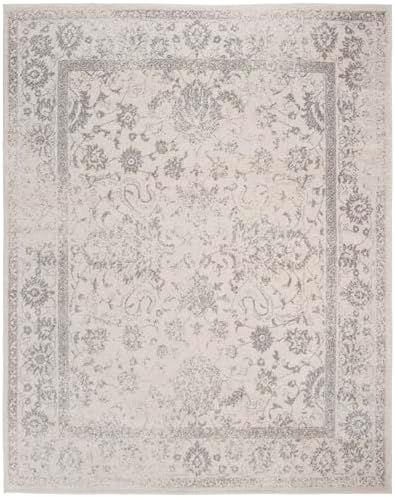 SAFAVIEH Area Rug 8x10 - Adirondack Collection - Large - Ivory & Silver, ...