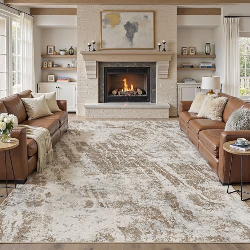 DMOYEST 8x10 Washable Area Rug Abstract Modern Non-Slip Indoor Carpet