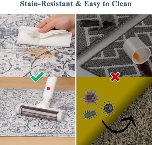 Area Floor Mat for Home, 3'x5' Waterproof PVC Soft Area Mat for Kitchen
