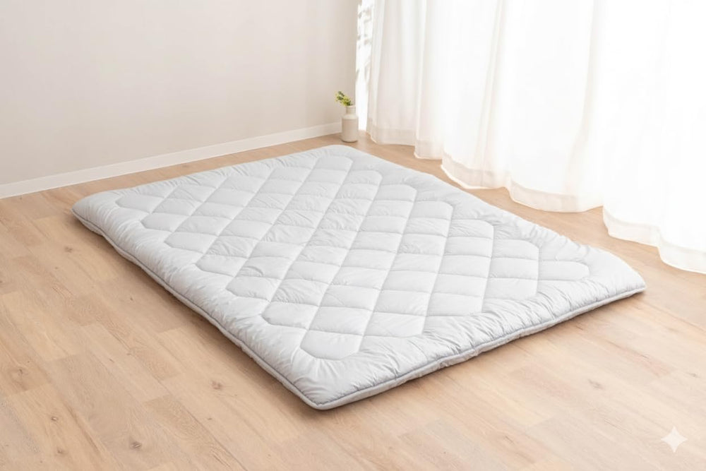 EMOOR Japanese Floor Futon Mattress Anti-Sag Full Made in Japan 100% Cotton C...