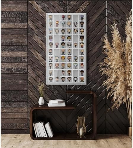 Shot Glass Display Cabinet Solid Wood - Large Display Case for Collectibles |...