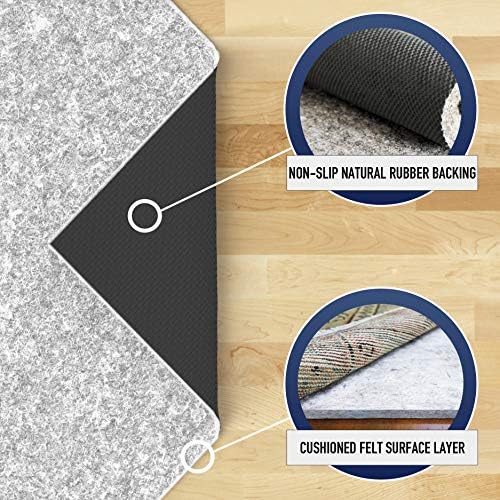 RUGPADUSA, 2'x8', Non-Slip Felt and Rubber Rug Pad (1/4" Thick),...