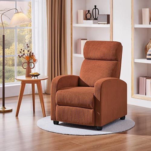 Yaheetech Recliner Chair with 3 Adjustable Angles Armchair Brick Red