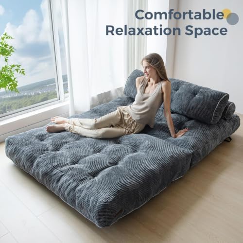 MAXYOYO Folding Sofa Bed, Convertible Chair Bed with Pillow