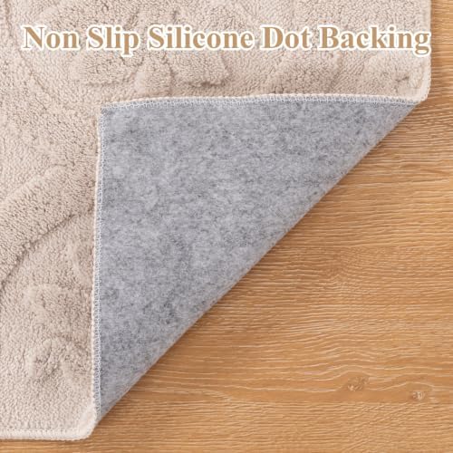 U'Artlines 8x10ft Washable Area Rug for Living Room,Neutral Beige Rugs