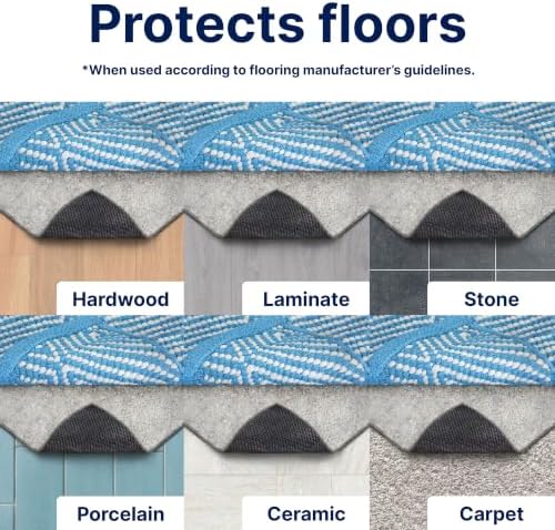 RUGPADUSA, 2'x8', Non-Slip Felt and Rubber Rug Pad (1/4" Thick),...