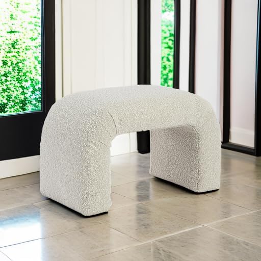 Meridian Furniture 169Cream Niagara Collection Modern | Contemporary Boucle F...