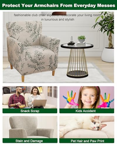 CRFATOP Accent Chair Cover, Stretch Armchair Slipcover for Living Room,45