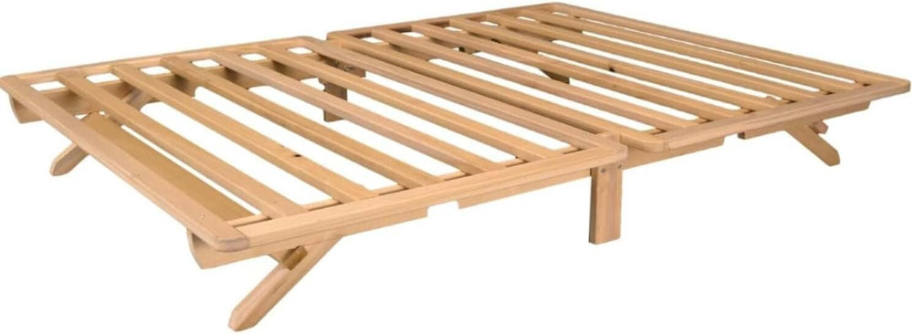 Fold Queen Folding Platform Bed, Solid Poplar Wood, Made in USA
